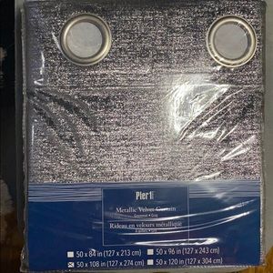 Pier 1 Metallic Velvet Curtains